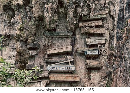 In Philipphines The  Typical Hanging Cemetery
