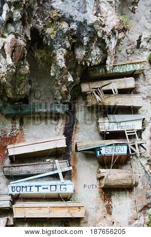 In Philipphines The  Typical Hanging Cemetery