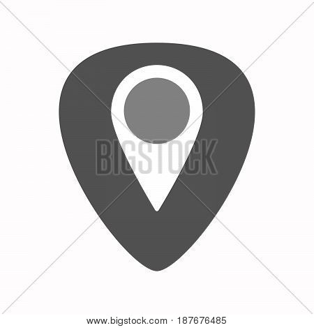 Isolated Guitar Plectrum With A Map Mark