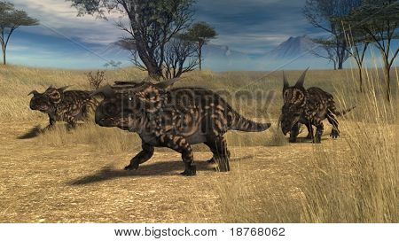 einiosaur i savanna