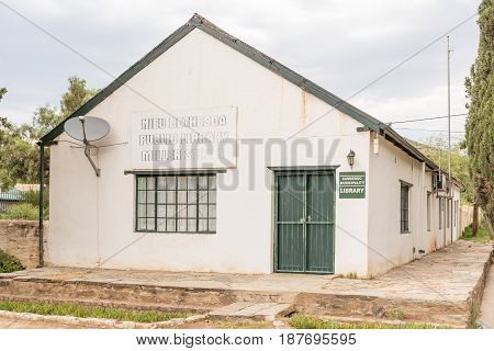 NIEU BETHESDA SOUTH AFRICA - MARCH 21 2017: The public library in Nieu-Bethesda an historic village in the Eastern Cape Province