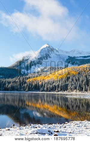 Autumn Scenery in the Rocky Mountains of Colorado