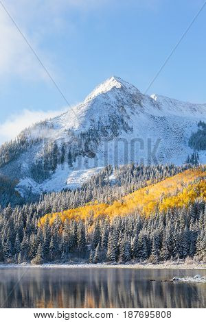 Autumn Scenery in the Rocky Mountains of Colorado