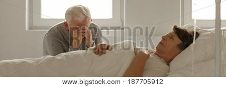 Man Crying In Hospital
