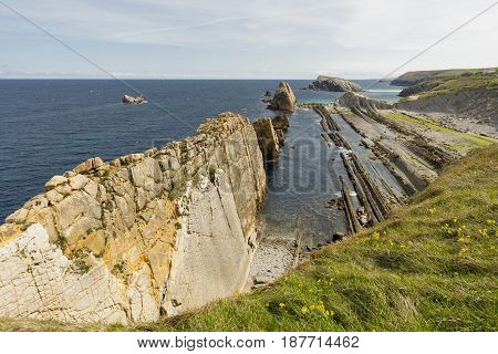 The Beach Of Arnia In Cantabria, Spain