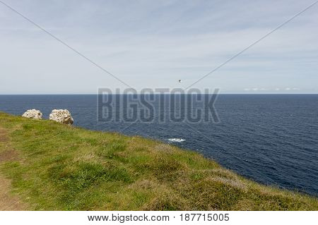 The Beach Of Arnia In Cantabria, Spain