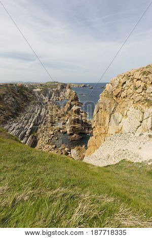 The Beach Of Arnia In Cantabria, Spain