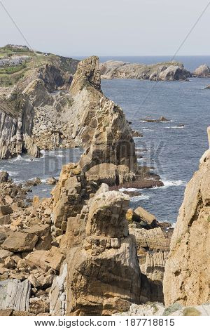 The Beach Of Arnia In Cantabria, Spain