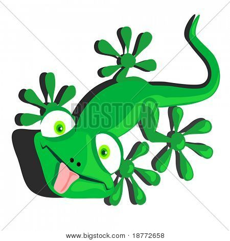 illustratie van een dorky hagedis