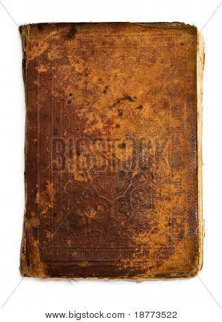 Mycket gamla Vintage bok isolerad på vit bakgrund