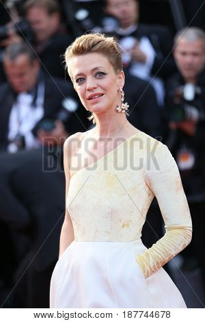Heike Makatsch attends the 'The Meyerowitz Stories' screening during the 70th annual Cannes Film Festival at Palais des Festivals on May 21, 2017 in Cannes, France. 
