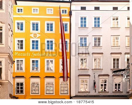 Rodiště Mozart v Salzburgu v Rakousku
