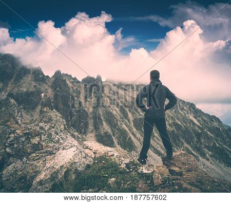 Hike Enjoy The Blue Sky. Instagram Stylisation