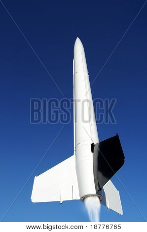 Amerikansk Aerobee Hi missil var designet til at bære tunge payloads til store højder.