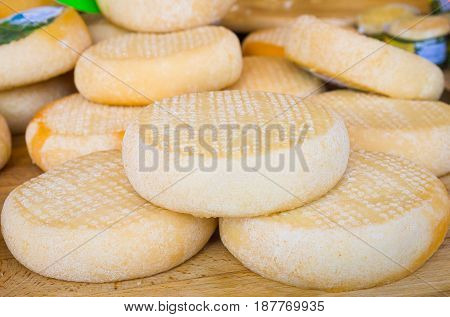 Portuguese sheep cheese. Delicious spreadable cheese from alentejo