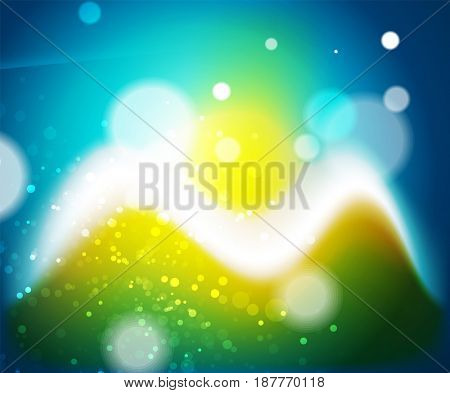 Shiny wave, magic light efffect abstract background
