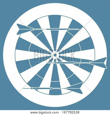 Cute Vector Illustration Of Target And Arrows For The Darts. Sports Theme.