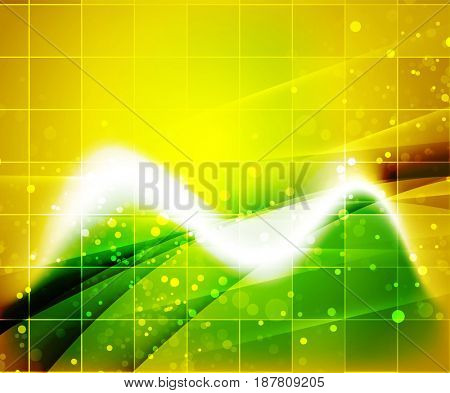 Shiny wave, magic light efffect abstract background