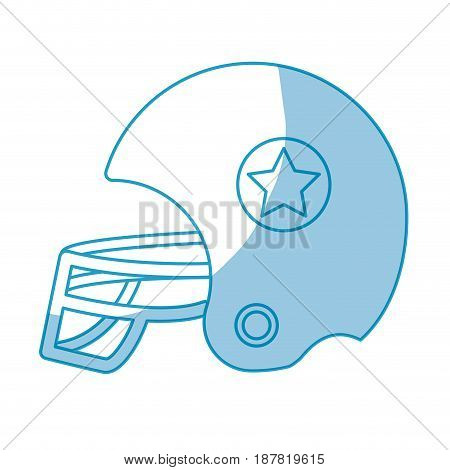 silhouette football helment to uniform to play sport, vector illustration