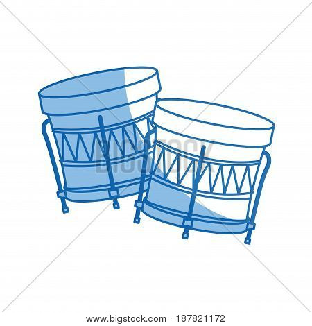 brazilian samba batucada drum instrument music vector illustration
