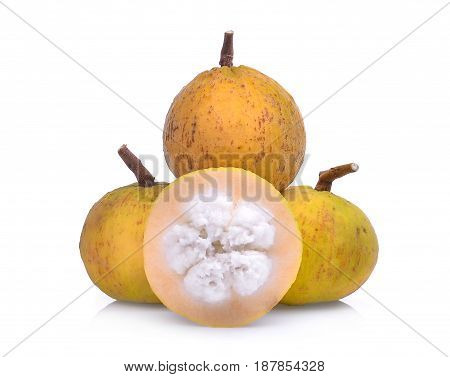 santol fruitTropical fruit isolated on white background