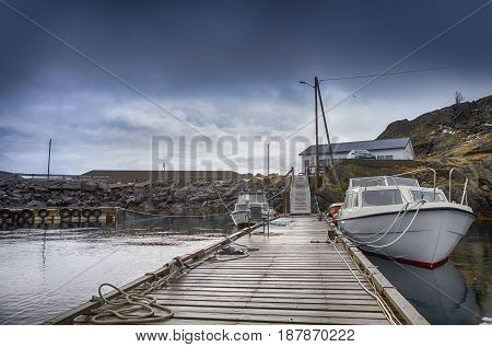 Picture of Traditional Norwegian Pier at Lofoten Islands