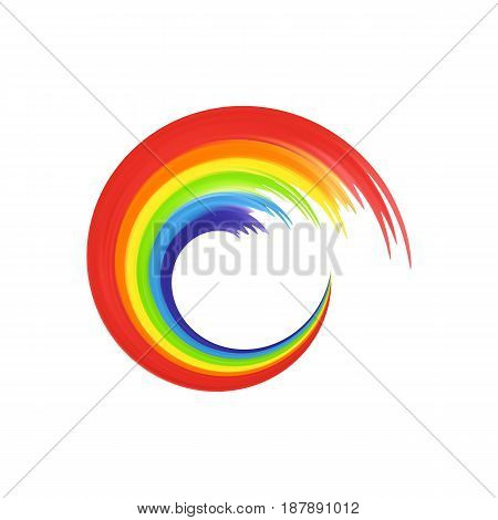 Rainbows in abstract shape for your design, banners isoladed on white background. Rainbow icon.