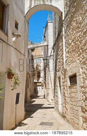 Characteristic alleyway of Cisternino. Puglia. Southern Italy.