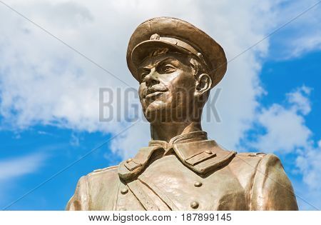 Samara Russia - May 14 2017: Bronze monument 