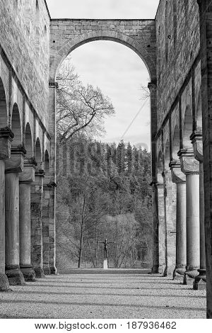 The Monastery ruins in Paulinzella in Thuringia Germany