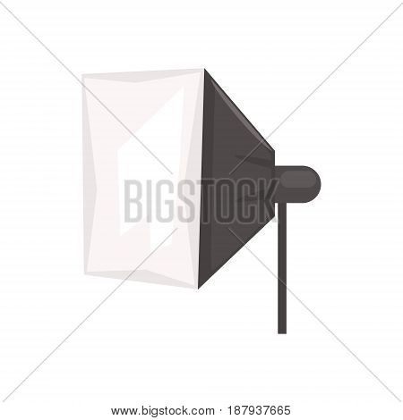 Studio flash with soft box vector Illustration isolated on a white background