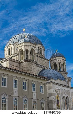 View at Saint Spyridon Church in Trieste, Italy