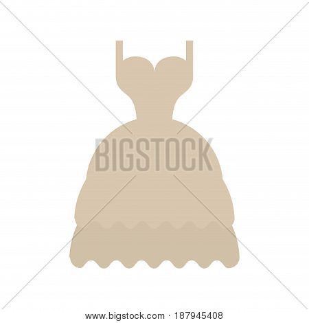 long layered dress with cleavage and straps icon image vector illustration design