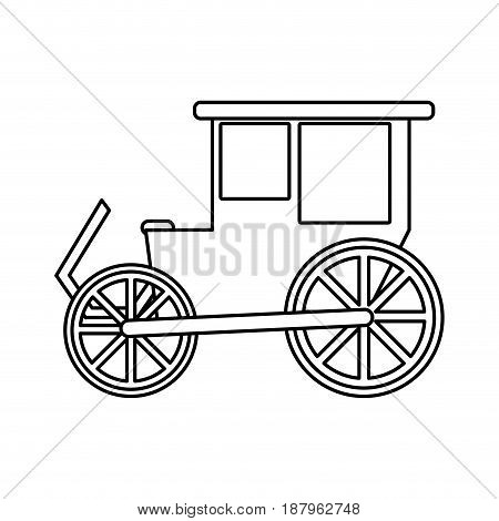 carriage wagon icon image vector illustration design