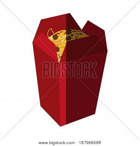 spaguetti or noodles takeout fast food icon image vector illustration design