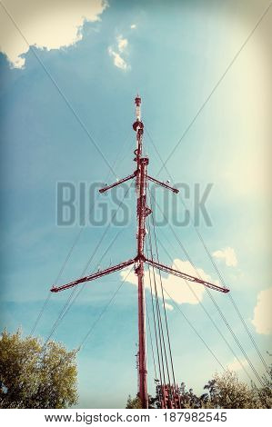 Tv Tower Vintage View.