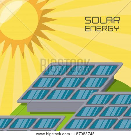 concept releated with solar power, vector illustration