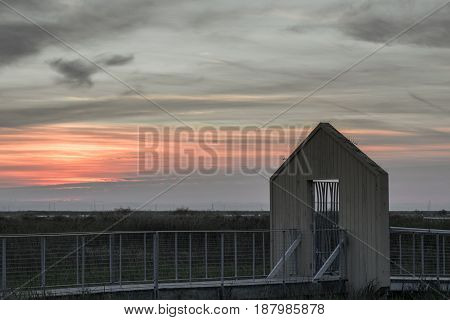 Gate To Nature. Alviso Marina County Park, Santa Clara County, California, USA.