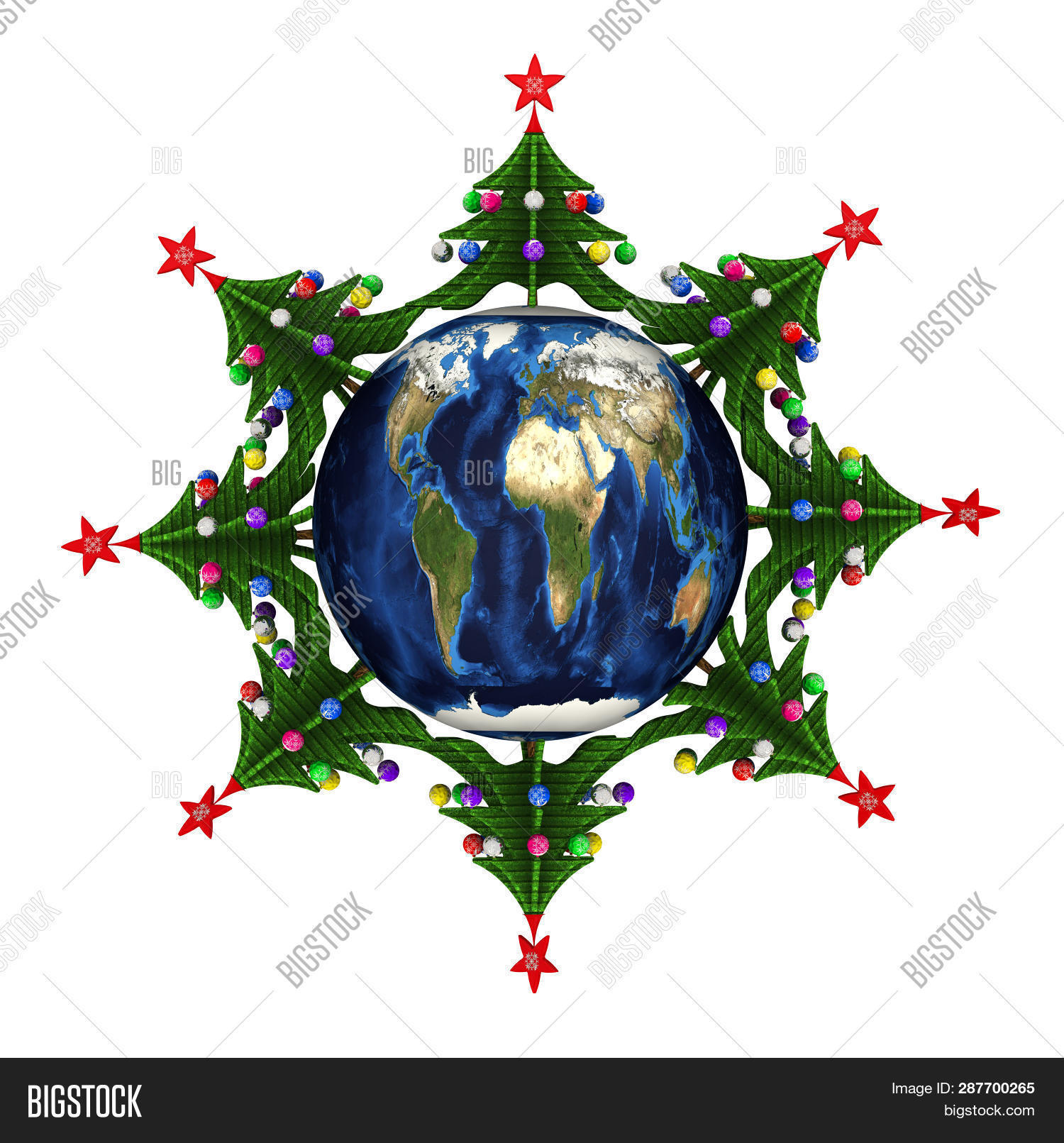 Christmas Trees Across Image & Photo (Free Trial) Bigstock