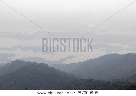 Beautiful Scene Mountain And Tree At Thong Pha Phum National Park, Kanjanaburi, Thailand