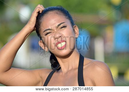 Confused Young Asian Adult Female