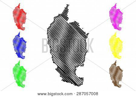 Maha Sarakham Province (kingdom Of Thailand, Siam, Provinces Of Thailand) Map Vector Illustration, S