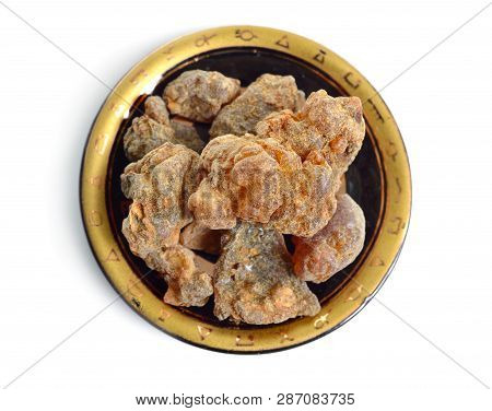 Sweet Myrrh Or Opopanax, Also Known As Opobalsam. Isolated On White