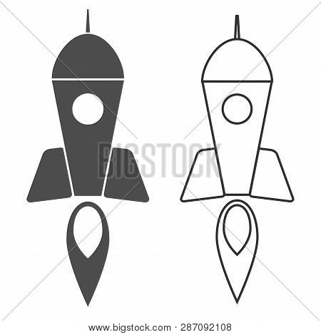 Rocket Icon, Flat Vector Symbol Isolated On White Background