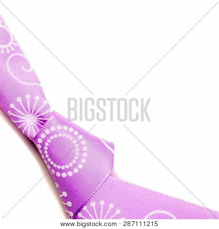 Birthday Gift Card With Violet Bow And Ribbon In The Middle Isolated And Violet And Blue Background 