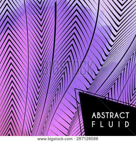 Abstract Wavy Background, Optical Art, Opart Striped. Vector Waves, Geometry Line Stripes