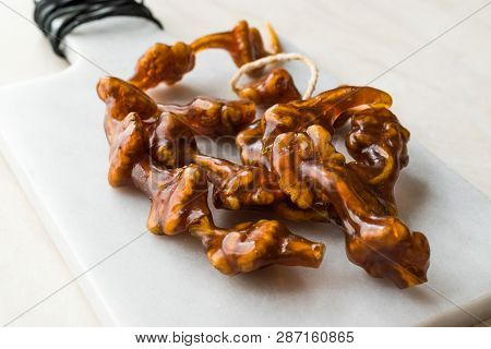 Turkish Cevizli Sucuk Churchkhela / Walnut Fruit Pulp Or Pestil.