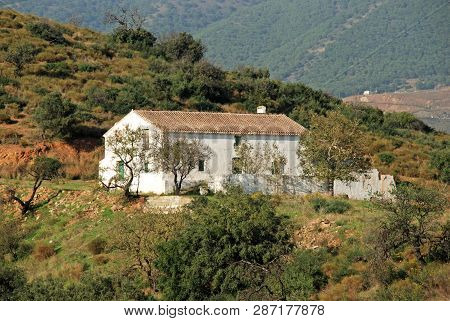 Traditional Spanish Finca In The Countryside With Views Towards The Sierra De Mijas Mountains, Near 