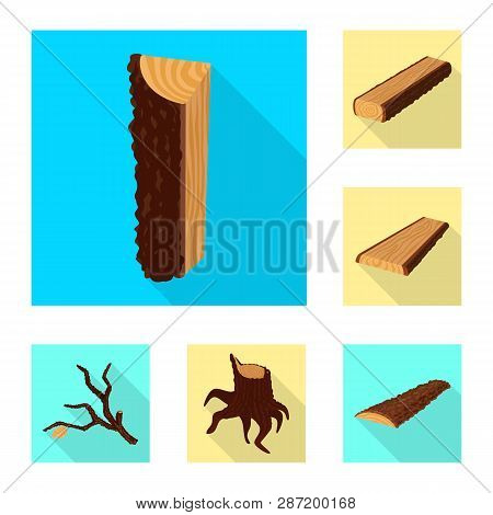 Isolated Object Of Material And Nature  Icon. Set Of Material And Raw  Stock Symbol For Web.