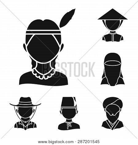 Vector Design Of Person And Culture Sign. Set Of Person And Race  Stock Symbol For Web.